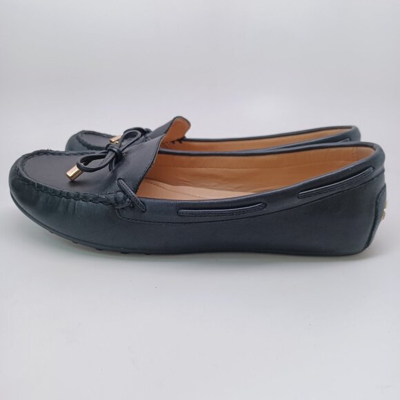 MICHAEL Michael Kors Black Leather Loafers - Picture 2 of 16